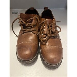 Wolverine Oxford Shoe Men 8.5 M Work Wear Brown Vibram W06457